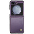 Husă pentru Samsung Galaxy Z Flip6 5G, CASEME Litchi Leather, violet