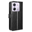 Cu clapetă pentru Xiaomi Poco M7 Pro 5G, Crazy Horse Wallet, negru
