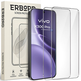 2x ERBORD 9H Sticlă temperată din sticlă dură pentru Vivo X300 Pro