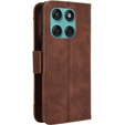 Cu clapetă pentru Motorola Edge 60 / 60 Fusion, Card Slot, maro