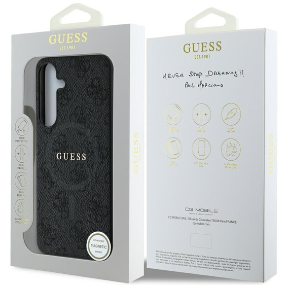 GUESS Huse pentru Samsung Galaxy S25, 4G Ring Classic Logo, gri