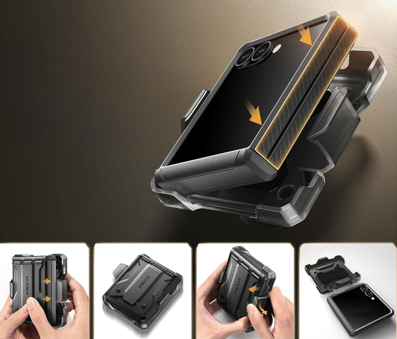 Husă Tongate MECH cu MagSafe pentru Samsung Galaxy Z Flip7 FE / Z Flip6, verde