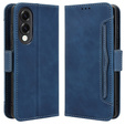 Cu clapetă pentru Samsung Galaxy S25 Edge, Card Slot, albastru închis