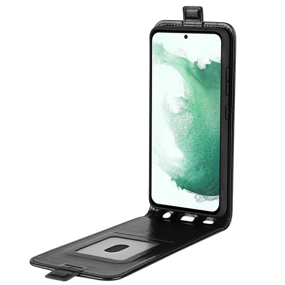 Cu clapetă pentru Samsung Galaxy S23+ Plus, Flip, negru