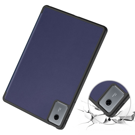 Husă pentru Lenovo Idea Tab 11" 2025 TB336FU TB336ZU, stand, Smartcase cu suport pentru stylus, albastru marin
