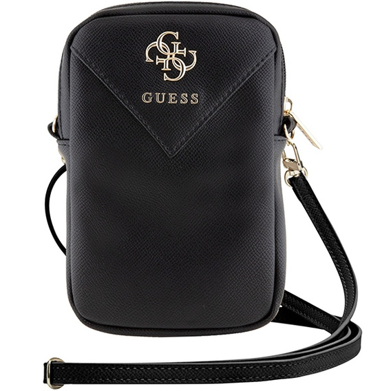 Husă pentru telefon mobil Guess Zip Leather Triangle 4G