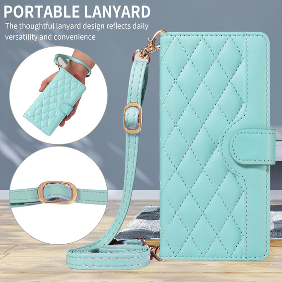 Husă din piele cu închidere tip romb pentru Motorola Edge 70