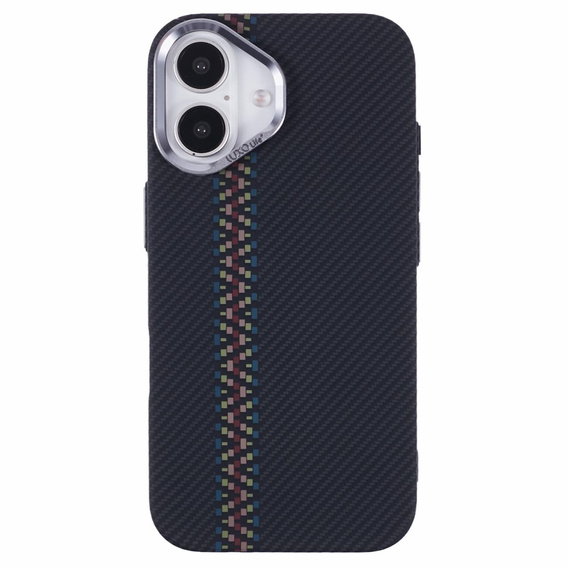 Carcasa pentru iPhone 16 Plus, Carbon Fiber MagSafe, negru