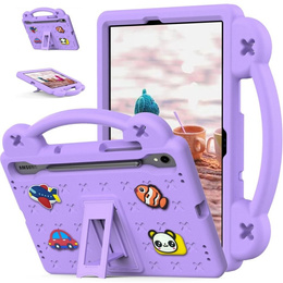 Husă pentru copii pentru Samsung Galaxy Tab S7/S8/S9, Cute Patterns, cu suport, violet