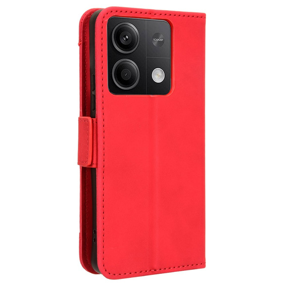 Cu clapetă pentru Xiaomi Redmi Note 13 5G, Card Slot, roșu
