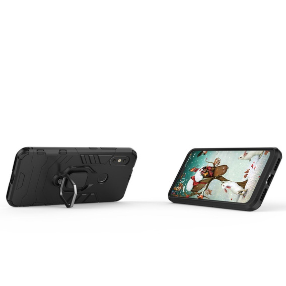 Huse pentru Xiaomi Mi A2 Lite, Kickstand Ring, negru