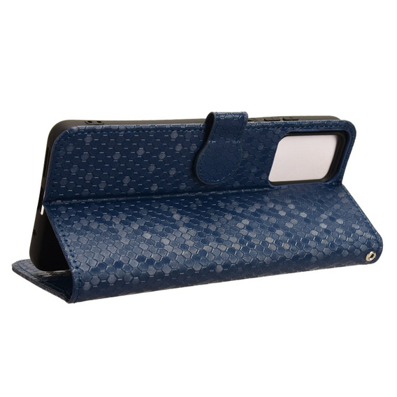 Husa cu clapetă pentru Motorola Moto G24 / G24 Power / G04, Wallet Rhombus, albastru