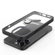 Huse pentru iPhone 13 Pro Max, ERBORD Hybrid Case, negru