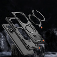 Carcasă pentru Xiaomi Redmi Note 14 Pro 5G /  Poco X7 5G, Military MagSafe, negru + 9H Glass