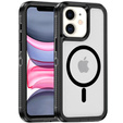 Carcasă cu ramă pentru iPhone 11, pentru MagSafe, transparent / negru