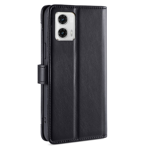 Cu clapetă pentru Motorola Moto G73 5G, Wallet Zipper Pocket, negru