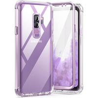 Huse pentru Samsung Galaxy S9 Plus, Suritch Full Body, transparent / violet