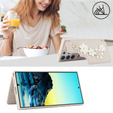 Husa pentru Samsung Galaxy S24 Ultra, Leather Flower Card Slot, bej