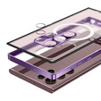 Carcasă de protecție pentru camera foto pentru Samsung Galaxy S22 Ultra, CamShield MagSafe, transparent / violet