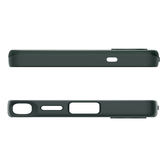 Carcasa Spigen pentru Samsung Galaxy S25 Ultra, Thin Fit Mag, verde + sticlă temperată 9H