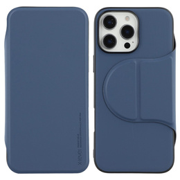 Husă X-LEVEL pentru iPhone 16 Pro Max, Magnetic Card Holder, albastru