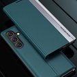 Cu clapetă pentru Samsung Galaxy A35 5G, Side Magnetic, verde