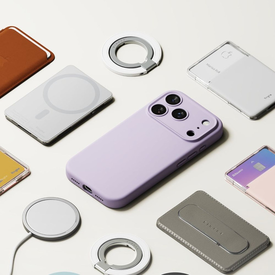 Carcasă Ringke pentru iPhone 17 Pro Max, Silicone Magnetic MagSafe, Violet deschis