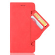 Cu clapetă pentru Motorola Moto G22, Card Slot, roșu