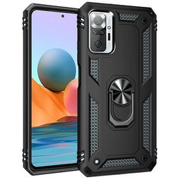 Husă blindată pentru Xiaomi Redmi Note 10 Pro, Nox Case Ring, negru