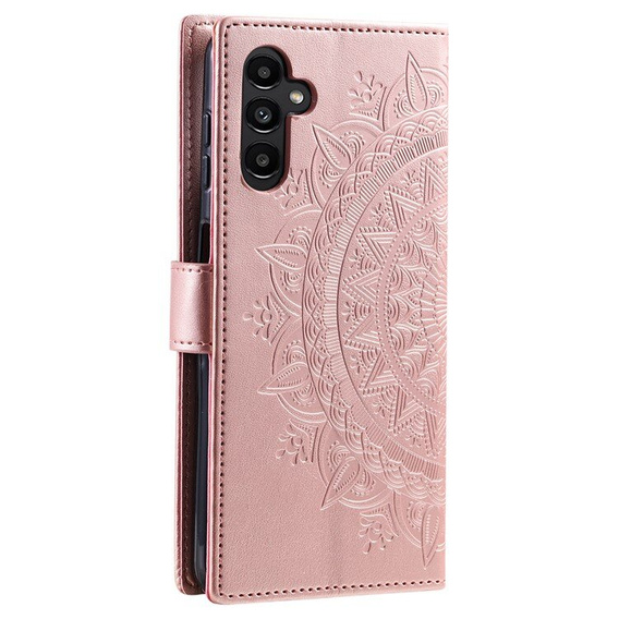 Cu clapetă pentru Samsung Galaxy A55 5G, Mandala Flower, verde
