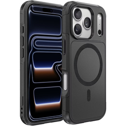 Husă MagForce pentru iPhone 17 Pro, pentru MagSafe, blindată, neagră