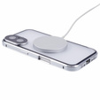 Carcasa Magnetic Dual Glass MagSafe pentru iPhone 16, de argint