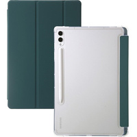 Husă pentru Samsung Galaxy Tab S9 Ultra, Smartcase Hybrid, cu spațiu pentru stylus, verde închis