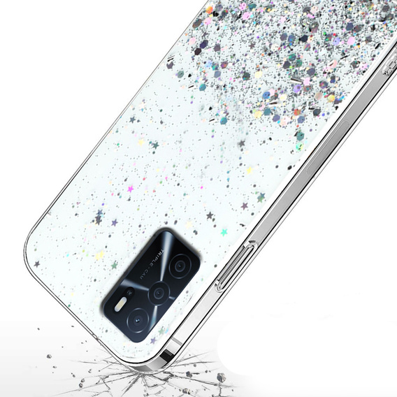 Huse pentru Oppo A16 / A16s / A54s, Glittery, transparentă