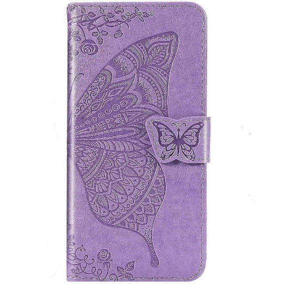 Cu clapetă pentru Realme Note 50, Butterfly, violet