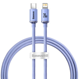 Cablu USB-C către Lightning Baseus Crystal Shine, 1,2 m, 20 W, pentru dispozitive Apple (Lightning)