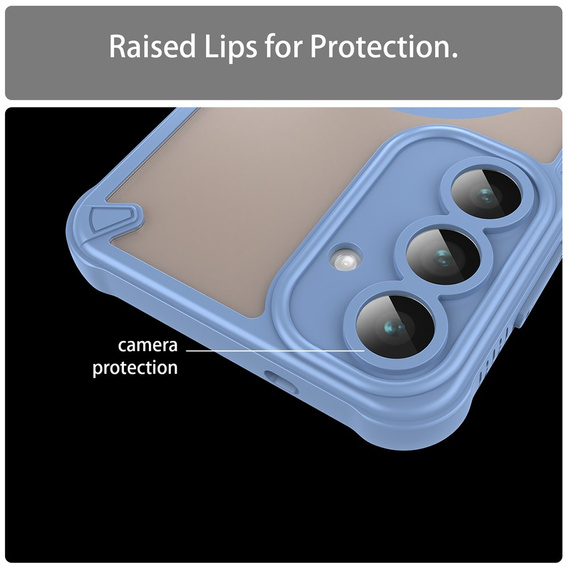 Husă blindată pentru Samsung Galaxy S25 FE, pentru MagSafe, negru mat