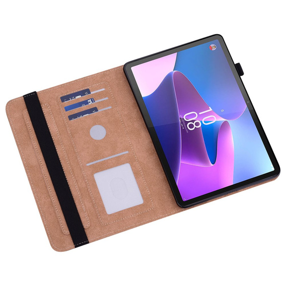 Husă pentru Lenovo Tab P11 Gen 2 TB350FU TB350XU 11.5", Classic, cu spațiu pentru stylus, maro