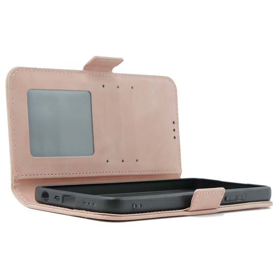 Cu clapetă pentru Oppo A38 4G / Oppo A18 4G, Card Slot, roz