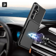 Husa pentru Samsung Galaxy A35 5G, Card Holder Kickstand, negru