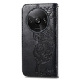 Cu clapetă pentru Xiaomi Redmi A3, Butterfly, negru