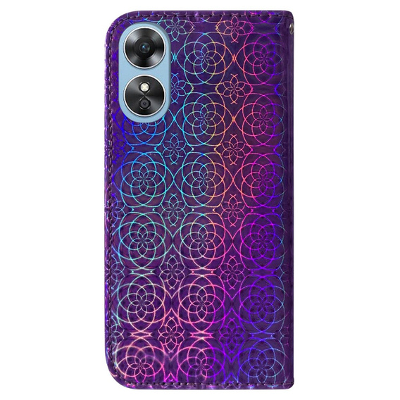Cu clapetă pentru Oppo A17, Wallet mandala, violet