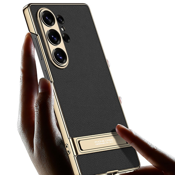 Husă din piele Electro Frame cu suport pentru Samsung Galaxy S26 Ultra