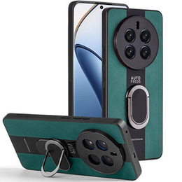 Carcasă pentru Realme 12 Pro 5G / 12 Pro+ 5G, Leather Kickstand Ring, verde