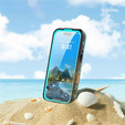 Husă pentru iPhone 17 Pro, impermeabilă IP68, SHELLBOX MagSafe, albastru