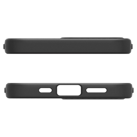 Carcasa Spigen pentru iPhone 16E, Liquid Air, negru + 9H Tempered Glass