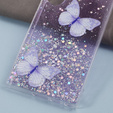 Husă pentru Samsung Galaxy S24 Ultra, Glitter Butterfly, violet
