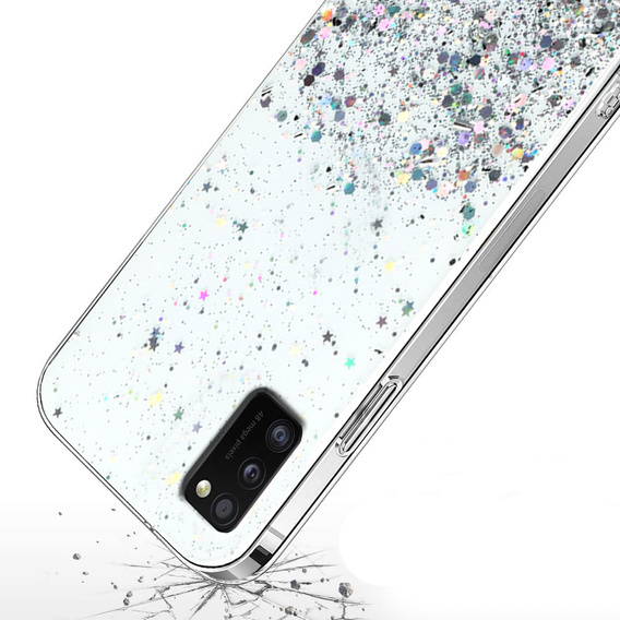 Huse pentru Samsung Galaxy A41, Glittery, transparentă