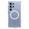 Carcasă MagSafe Spigen pentru Samsung Galaxy S25 Ultra, Ultra Hybrid, transparent / alb + 9H Tempered Glass