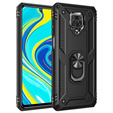 Husă blindată pentru Xiaomi Redmi Note 9S / 9 Pro, Nox Case Ring, negru